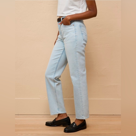 American Eagle Outfitters Denim - AE Super High-rise Straight Leg Jeans